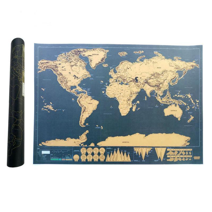 Deluxe World Scratch Map