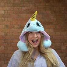 Load image into Gallery viewer, Hooded Unicorn Travel Pillow